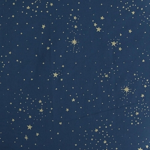 Кресло Nobodinoz "Marrakech Gold Stella/Night Blue", россыпь звезд с синим, 54 х 62 х 64 см